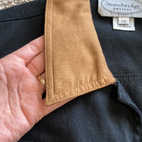 Stonebridge petites black and suede western vest - Picture 5 of 7